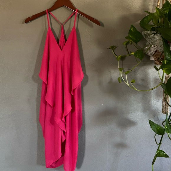 Hot Pink Racer Back Dress - Picture 2 of 8